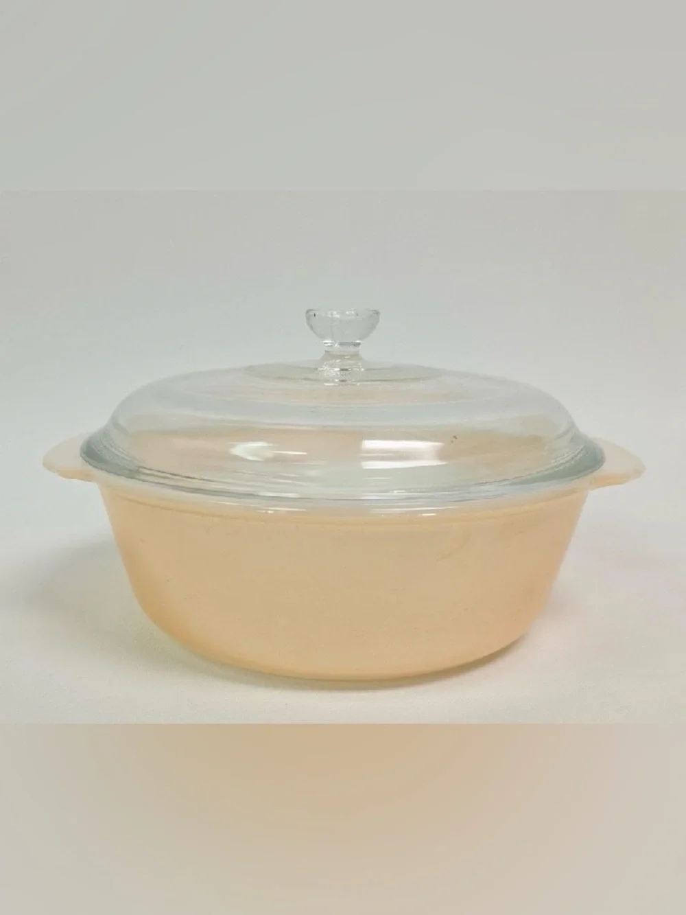 Fire King Peach Luster Carnival Casserole Dish
